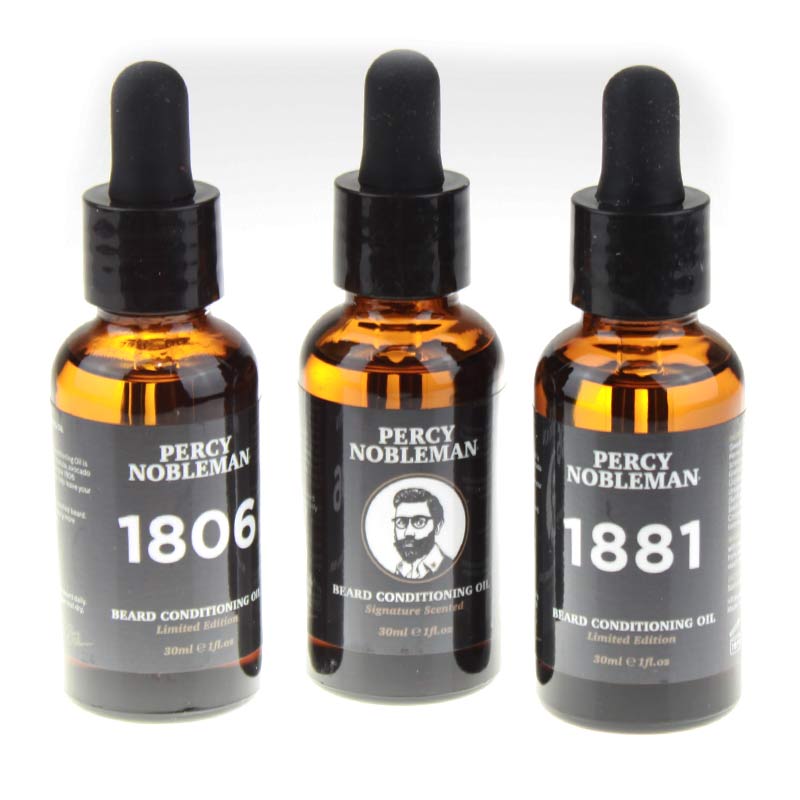 Percy Nobleman Beard Oil Set - Zestaw olejków do brody 3 x 30ml