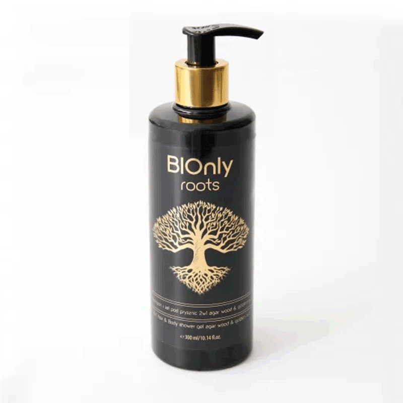 BIOnly Roots Agar Wood & Golden Oud - Szampon Do Włosów i Żel Do Ciała 2w1 300ml